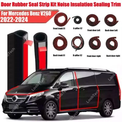 Kit de tira de sellado de goma para puerta Mercedes Benz V260 aislamiento acústico embellecedor de sellado Foto 1 de 4