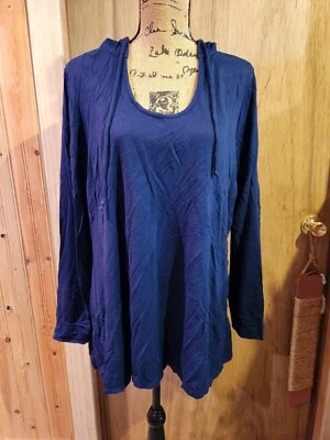 Sudadera con capucha polar Yummy Fleece by Avenue para mujer talla grande, azul marino, talla 18/20, nueva sin etiquetas Foto 1 de 4