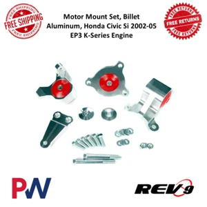 Rev9 Motor Mount Set Billet Aluminum For 2002-05 Honda Civic Si EP3 K-Srs Engine - Picture 1 of 6