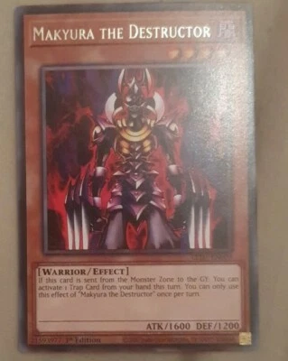 LED7-EN008 Makyura the Destructor 1st Edition Rare Card YuGiOh Trading Card Game - Photo 1/2