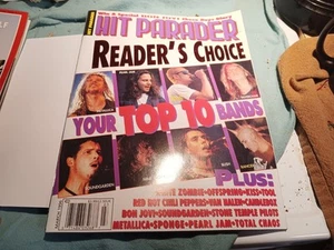 HIT PARADER MAGAZINE Top 10 Bands March 1996-Pearl Jam White Zombie Ozzy - Bild 1 von 5