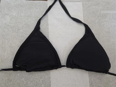 NUEVO SIN ETIQUETAS Seafolly BRAZILIAN 10 EE. UU. CORBATA BIKINI Top Negro 126808 Foto 1 de 4