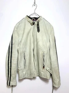Schott Single Riders Jacket Sideline Cowhide Damage Men's Size S From Japan - Picture 1 of 10