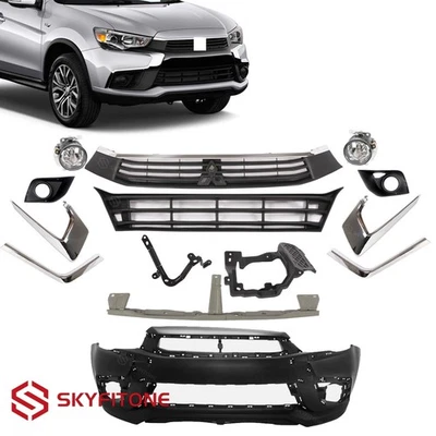 Fits 16-19 Mitsubishi Outlander Sport RVR Front Bumper Kit With Grille/Fog Light - Image 1 of 4