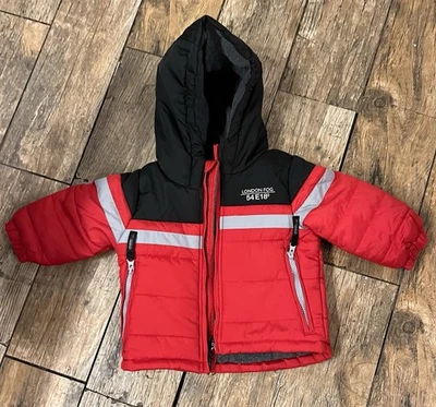 London Fog Talla 18 Meses Capucha Puffer Cremallera Completa Chaqueta  Foto 1 de 4