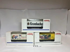 Märklin HO 3 piezas Vagón de mercancías "Krombacher, Navidad 2000 y 1. FC Märklin" - Imagen 1 de 10