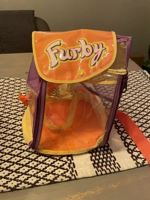 1999 Furby Backpack Hasbro Tiger Electronics original - Orange and Purple - Image 1 of 4