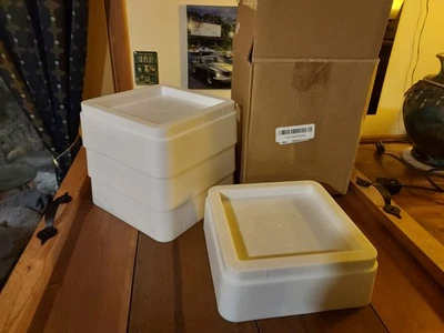 4件装2英寸超大(7英寸x7英寸)重型可堆叠床立管可容纳6000磅,白色 — 第 1/4 张图片