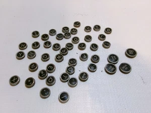 47 Royal Black Typewriter Keys Flat Backs - Picture 1 of 4