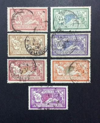 BroadviewStamps France #121-25, 127, 129 used F-VF - Image 1 of 2