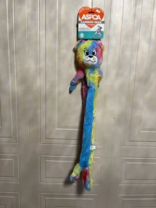 Aspca  Pet Stuffing Free Gecko Rainbow Bear Toy For Dogs Clinker & Squeak 24” - Picture 1 of 5