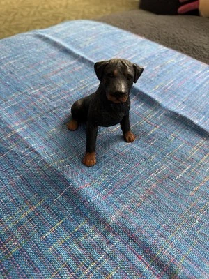 Estatuilla Castagna Black Rottweiler 1989 hecha en Italia Foto 1 de 4