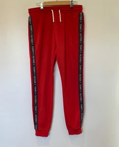 Tommy Hilfiger Jogger Womens Size Medium M Taper Fit Logo Strip Leg Track Pants - Picture 1 of 15
