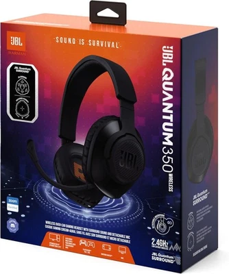 JBL Quantum 350 Gaming Headset, Black, 2.4GHz Wireless, BRAND NEW, SEALED - Image 1 of 4