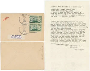 ARCTIC POLAR 1950 CARTA BARCAZA ALASKA OFICINA DE CORREOS FLOTANTE - Imagen 1 de 5