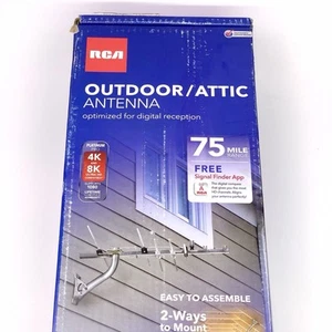 RCA ANT752E Mini Yagi Outdoor/Attic HDTV UHF Antenna 75 Mile Range Open Box READ - Picture 1 of 13