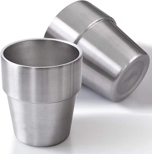 Newk Tazze in Acciaio Inox, 10 Oz Metallo 2 Conteggi (Confezione da 1), Argento - Foto 1 di 8