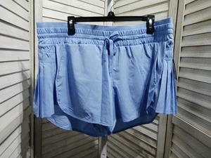 Joy Lab Womens Shorts Size XXL Blue Pleated Running Lined Drawstring Pockets - Picture 1 of 14