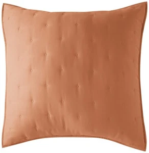 Recycled Polyester and Cotton Blend Quilted Sham, Euro, Light Caramel, 26" x 26" - Picture 1 of 3