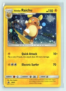 Pokemon Sol y Luna Estrella Negra Promo SM65 Alolan Raichu Holo - Imagen 1 de 2
