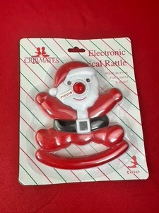 VTG Original Cribmates Collectible Santa Christmas Light Up Music Baby Rattle - Picture 1 of 4