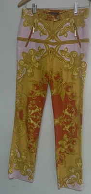 Pantalón Versace Mujer Algodón Oro Rosa Talla 40 AUS 8 US4 Foto 1 de 4