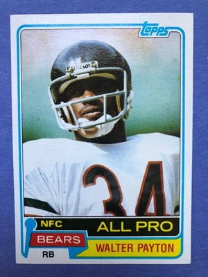 1981 Topps Football WALTER PAYTON no: 400 Chicago - Image 1 of 2
