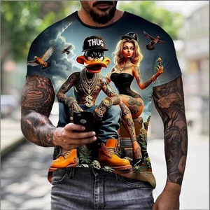 2025 Camisetas Impresas en 3D Animales Dibujos Animados Unisex Adultos Moda Manga Corta 6XL - Imagen 1 de 23