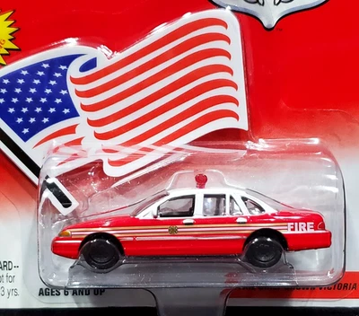 Johnny Lightning Fire Chief Ford Crown Victoria American Heroes Car w/RRs +Bonus - Image 1 of 2