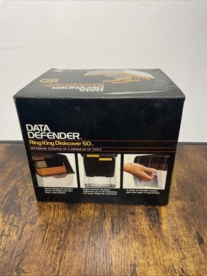 Ring King Data Defender Diskcover 50 Protective Case For 5-1/4” Diskettes Vintag - Image 1 of 4
