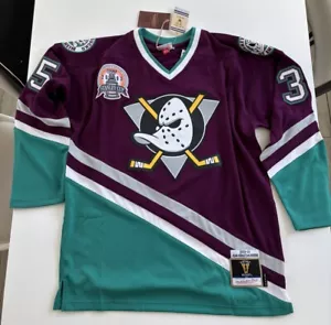 Mitchell & Ness Anaheim Mighty Ducks L JEAN GIGUERE Blue Line Jersey LARGE nwt - Bild 1 von 5