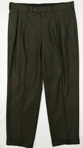 Perry Ellis Pantalones Hombre, talla 36 x 31, verde oscuro, 86% poliéster, 14% rayón - Imagen 1 de 5