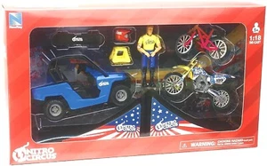Stunt Action Nitro Circus Travis Pastrana Play Set Toy New Ray Toy 1:18 67685 - Picture 1 of 3