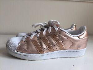 Adidas Women S Gold Adidas Superstar Trainers Ebay