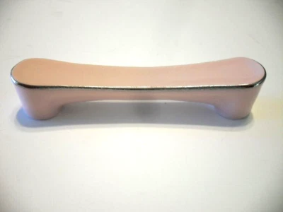 Tirador de cajón de cerámica vintage Nos ROSA con mango de gabinete con adornos dorados Foto 1 de 4