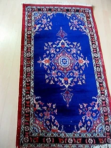 Schöner Teppich Orientteppich Läufer blau 72 x 140 cm Brücke  - Bild 1 von 2
