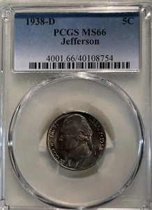 1938-D PCGS MS66 Jefferson 5C Nickel - Bild 1 von 4