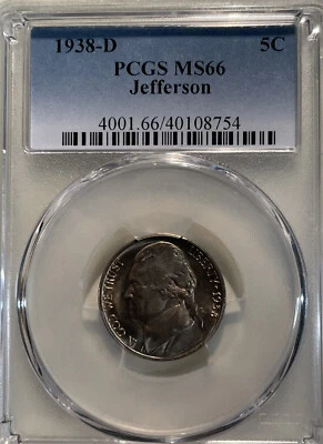 1938-D PCGS MS66 Jefferson 5C Nickel  - Image 1 of 4