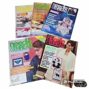 Lot of 5 Vintage 80s Needle & Thread Sewing & Craft Magazines Clothing Toys Gift - Picture 1 of 7