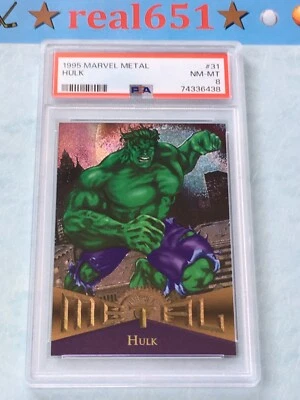 1995 Marvel Metal #31 HULK | PSA 8 NM-MT | Bruce Banner - Image 1 of 4