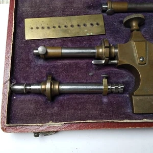 Vintage Antique 19th Century Tour a Pivoter Jacot Watchmakers Lathe Tool w/ Case - Picture 1 of 22