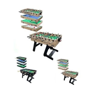  Quatro 55″ 4-in-1 Multi Game Table - Combo Game Table Set - Billiards, Brown - Picture 1 of 7