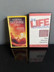 Nat Geo The Incredible Human Machine (NEW) + The Human Genome VHS Science Bundle - Picture 1 of 4