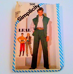 Vintage Simplicity Sewing Pattern 5611 Pants Shirt Vest Size 8 Bust 31 1/2 Uncut - Picture 1 of 2