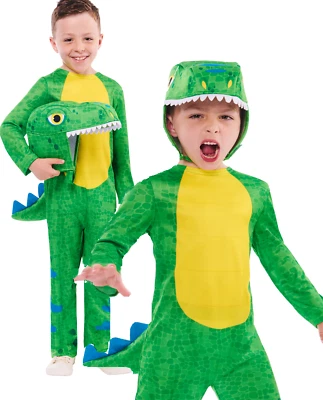 Friendly Dinosaur Book Day Costume Kids Fancy Dress Outfit Boys Girls - Image 1 of 2