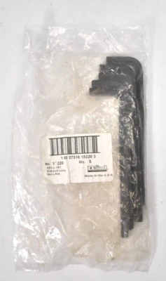 Lot of 5 Eklind Long Arm Hex L Key Allen Wrenches 5/16" Series Tools 15220 - Image 1 of 4