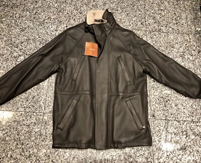 Chaqueta de cuero marrón cachemir LORO PIANA Foto 1 de 4