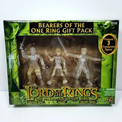 LOTR Señor de los Anillos Portadores Un Anillo Hobbit Bilbo Frodo Gollum Translúcido  Foto 1 de 4