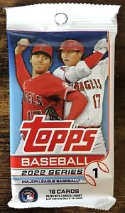 Topps Series 1 Baseball 2022 confezione vendita al dettaglio 16 carte (sigillata in fabbrica) - Foto 1 di 2