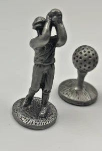 Golf Tic Tac Toe Pewter Figures No Board. 10 Replacement Pieces. - Picture 1 of 8